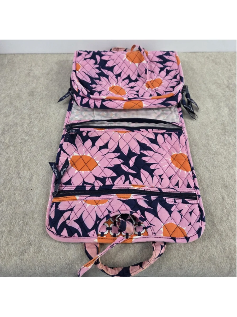 Vera Bradley Quilted Hanging Cosmetic Organizer Retired 